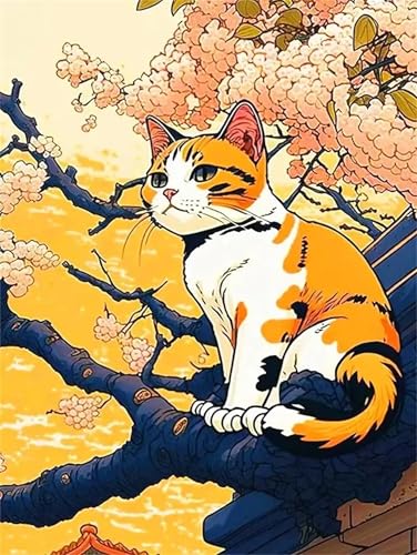 Puzzle 200 Teile Erwachsene,Frameless Zweig Katze Puzzles für Lernspiel Herausforderungsspielzeug 200 Teile Puzzles für Erwachsene Kinder Geschenk Moderne Wohnkultur von Zuooyi