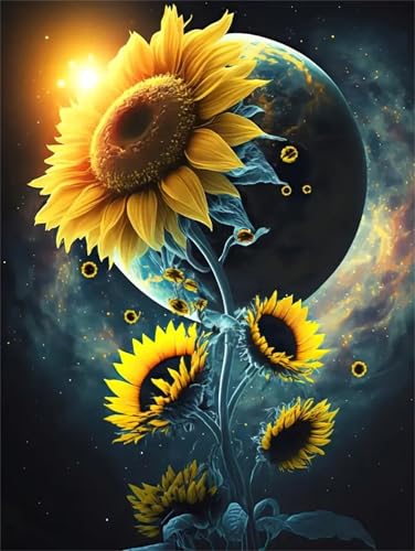 Puzzle 300,Puzzles für Erwachsene,Sonnenblumenerde Puzzles für Kinder DIY Kit Holzspielzeug Unique Gift Home Decor Frameless von Zuooyi