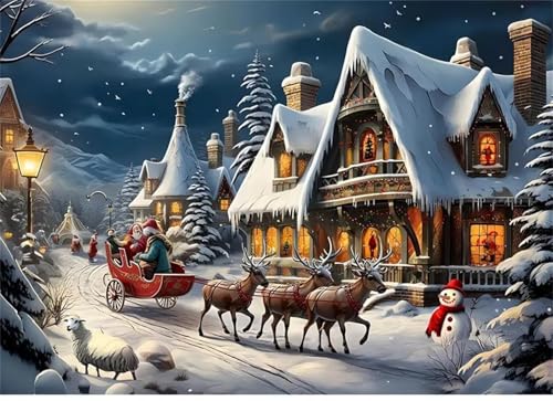 Puzzle 300,Puzzles für Erwachsene,Weihnachtsschneehaus Puzzles für Kinder DIY Kit Holzspielzeug Unique Gift Home Decor Frameless Puzzle 300,Puzzles für Erwachsene,Weihnachtsschneehaus Puzzles für Kinder DIY Kit Holzspielzeug Unique Gift Home Decor Frameless von Zuooyi