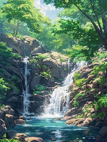 Puzzle 300 Teile Erwachsene,Frameless Bäche Bäume Puzzles für Lernspiel Herausforderungsspielzeug 300 Teile Puzzles für Erwachsene Kinder Geschenk Moderne Wohnkultur von Zuooyi