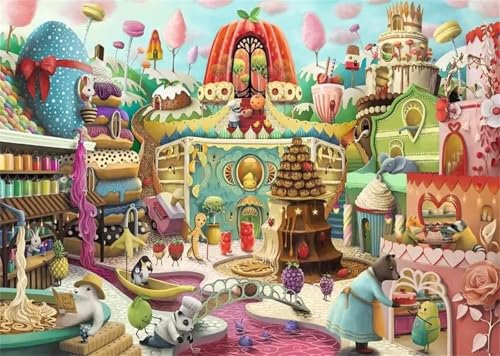 Puzzle 300 Teile Erwachsene,Frameless Cartoon-Welt Puzzles für Lernspiel Herausforderungsspielzeug 300 Teile Puzzles für Erwachsene Kinder Geschenk Moderne Wohnkultur von Zuooyi