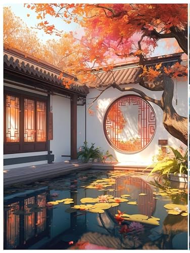 Puzzle 300 Teile Erwachsene,Frameless Innenhof Maple Leaf Puzzles für Lernspiel Herausforderungsspielzeug 300 Teile Puzzles für Erwachsene Kinder Geschenk Moderne Wohnkultur Puzzle 300 Teile Erwachsene,Frameless Innenhof Maple Leaf Puzzles für Lernspiel Herausforderungsspielzeug 300 Teile Puzzles für Erwachsene Kinder Geschenk Moderne Wohnkultur von Zuooyi