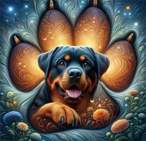 Puzzle 300 Teile für Erwachsene Braune Hundepfote,35x35cm Klassisches Puzzles Lernspiel für Erwachsene,Bunte Kunstwerk Puzzle,Wunderschönes Dekoration Puzzles Geschenke von Zuooyi