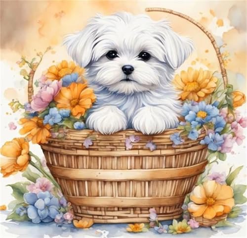 Puzzle 300 Teile für Erwachsene Flauschige Hundeblume,35x35cm Klassisches Puzzles Lernspiel für Erwachsene,Bunte Kunstwerk Puzzle,Wunderschönes Dekoration Puzzles Geschenke von Zuooyi