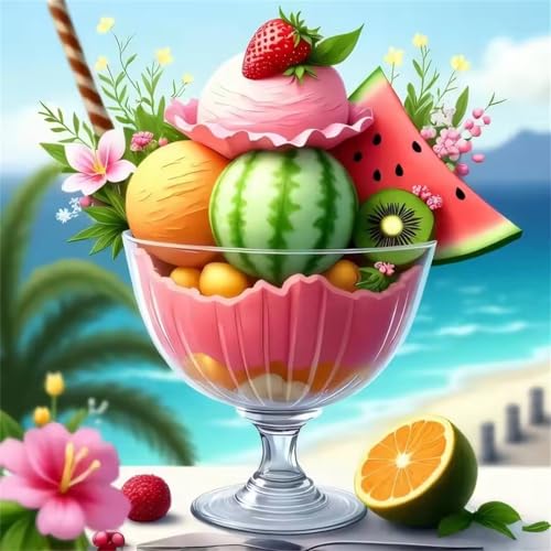 Puzzle 300 Teile für Erwachsene Fruchteis,35x35cm Klassisches Puzzles Lernspiel für Erwachsene,Bunte Kunstwerk Puzzle,Wunderschönes Dekoration Puzzles Geschenke von Zuooyi