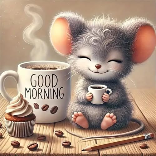 Puzzle 300 Teile für Erwachsene Kaffee-Maus,35x35cm Klassisches Puzzles Lernspiel für Erwachsene,Bunte Kunstwerk Puzzle,Wunderschönes Dekoration Puzzles Geschenke von Zuooyi