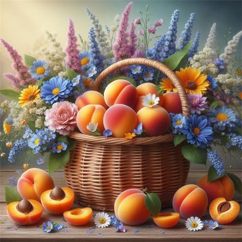 Puzzle 300 Teile für Erwachsene Pfirsichblütenkorb,35x35cm Klassisches Puzzles Lernspiel für Erwachsene,Bunte Kunstwerk Puzzle,Wunderschönes Dekoration Puzzles Geschenke von Zuooyi