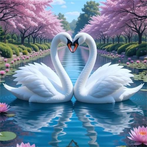 Puzzle 300 Teile für Erwachsene Schwanenpaar Szenerie,35x35cm Klassisches Puzzles Lernspiel für Erwachsene,Bunte Kunstwerk Puzzle,Wunderschönes Dekoration Puzzles Geschenke von Zuooyi
