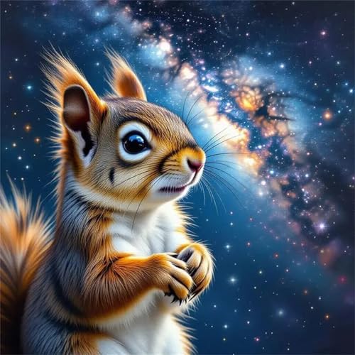 Puzzle 300 Teile für Erwachsene Starlight Eichhörnchen,35x35cm Klassisches Puzzles Lernspiel für Erwachsene,Bunte Kunstwerk Puzzle,Wunderschönes Dekoration Puzzles Geschenke von Zuooyi