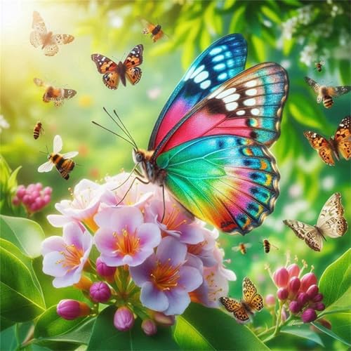 Puzzle 35 Teile Erwachsene 28x28cm Grüne Pflanze Schmetterling,Jigsaw Puzzle Erwachsene 35 Teile Lernspiel Herausforderung Spielzeug,High Difficulty Impossible Puzzles für Home Dekoration von Zuooyi