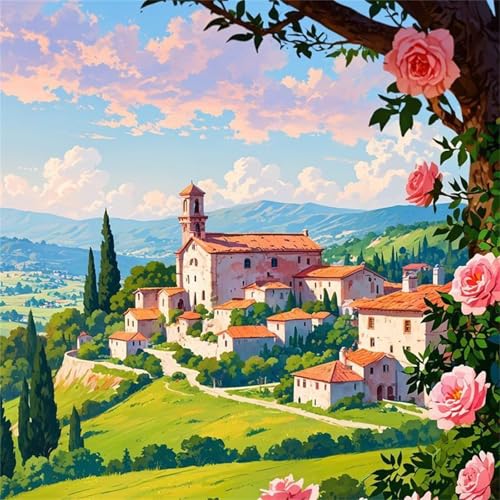 Puzzle 35 Teile Erwachsene 28x28cm Schöne Stadthäuser,Jigsaw Puzzle Erwachsene 35 Teile Lernspiel Herausforderung Spielzeug,High Difficulty Impossible Puzzles für Home Dekoration von Zuooyi