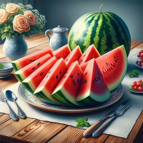 Puzzle 35 Teile Erwachsene 28x28cm Wassermelone Frucht Lebensmittel,Jigsaw Puzzle Erwachsene 35 Teile Lernspiel Herausforderung Spielzeug,High Difficulty Impossible Puzzles für Home Dekoration von Zuooyi