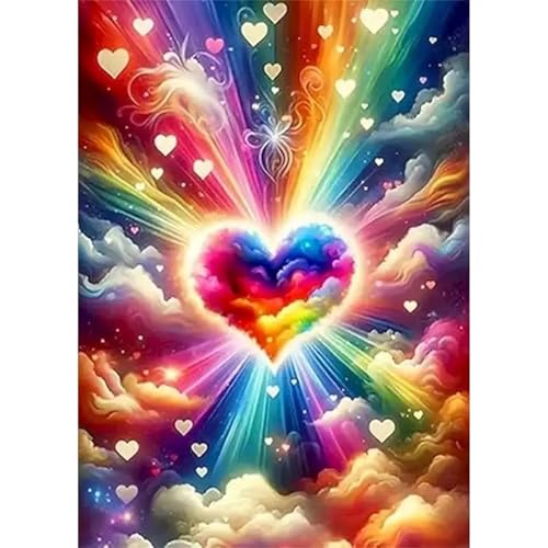 Puzzle 500,Puzzles für Erwachsene,Bunte Liebeswolken Puzzles für Kinder DIY Kit Holzspielzeug Unique Gift Home Decor Frameless von Zuooyi