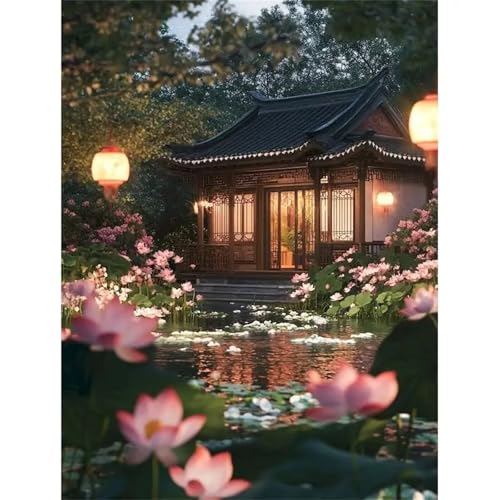 Puzzle 500,Puzzles für Erwachsene,Lotus-Haus Puzzles für Kinder DIY Kit Holzspielzeug Unique Gift Home Decor Frameless Puzzle 500,Puzzles für Erwachsene,Lotus-Haus Puzzles für Kinder DIY Kit Holzspielzeug Unique Gift Home Decor Frameless von Zuooyi