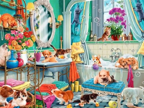 Puzzle 500 Teile Erwachsene,Frameless Badezimmertiere Puzzles für Lernspiel Herausforderungsspielzeug 500 Teile Puzzles für Erwachsene Kinder Geschenk Moderne Wohnkultur Puzzle 500 Teile Erwachsene,Frameless Badezimmertiere Puzzles für Lernspiel Herausforderungsspielzeug 500 Teile Puzzles für Erwachsene Kinder Geschenk Moderne Wohnkultur von Zuooyi
