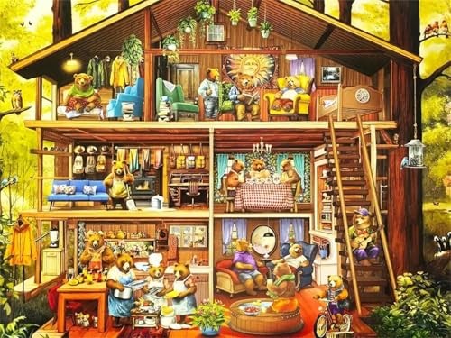 Puzzle 500 Teile Erwachsene,Frameless Die Bärenfamilie Puzzles für Lernspiel Herausforderungsspielzeug 500 Teile Puzzles für Erwachsene Kinder Geschenk Moderne Wohnkultur Puzzle 500 Teile Erwachsene,Frameless Die Bärenfamilie Puzzles für Lernspiel Herausforderungsspielzeug 500 Teile Puzzles für Erwachsene Kinder Geschenk Moderne Wohnkultur von Zuooyi