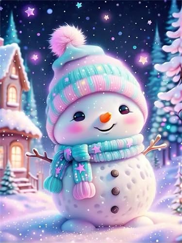 Puzzle 500 Teile Erwachsene,Frameless Süßer Schneemann Puzzles für Lernspiel Herausforderungsspielzeug 500 Teile Puzzles für Erwachsene Kinder Geschenk Moderne Wohnkultur von Zuooyi