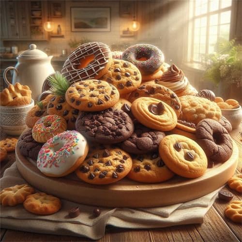 Puzzle 500 Teile Erwachsene 45x45cm Dessert Cookie Küche,Jigsaw Puzzle Erwachsene 500 Teile Lernspiel Herausforderung Spielzeug,High Difficulty Impossible Puzzles für Home Dekoration von Zuooyi