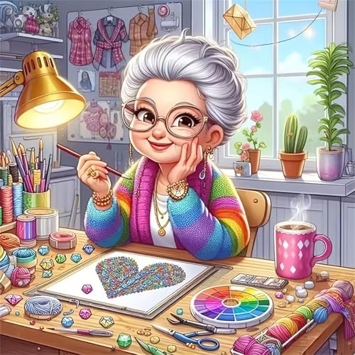 Puzzle 500 Teile Erwachsene 45x45cm Gemälde Die Elegante Großmutter,Jigsaw Puzzle Erwachsene 500 Teile Lernspiel Herausforderung Spielzeug,High Difficulty Impossible Puzzles für Home Dekoration von Zuooyi