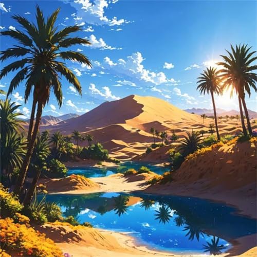 Puzzle 500 Teile Erwachsene 45x45cm Goldener Wüstenteich,Jigsaw Puzzle Erwachsene 500 Teile Lernspiel Herausforderung Spielzeug,High Difficulty Impossible Puzzles für Home Dekoration Puzzle 500 Teile Erwachsene 45x45cm Goldener Wüstenteich,Jigsaw Puzzle Erwachsene 500 Teile Lernspiel Herausforderung Spielzeug,High Difficulty Impossible Puzzles für Home Dekoration von Zuooyi