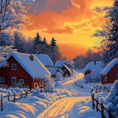 Puzzle 500 Teile Erwachsene 45x45cm Schneedorf,Jigsaw Puzzle Erwachsene 500 Teile Lernspiel Herausforderung Spielzeug,High Difficulty Impossible Puzzles für Home Dekoration Puzzle 500 Teile Erwachsene 45x45cm Schneedorf,Jigsaw Puzzle Erwachsene 500 Teile Lernspiel Herausforderung Spielzeug,High Difficulty Impossible Puzzles für Home Dekoration von Zuooyi