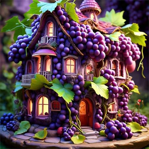 Puzzle 500 Teile Erwachsene 45x45cm Trauben Villa Blätter,Jigsaw Puzzle Erwachsene 500 Teile Lernspiel Herausforderung Spielzeug,High Difficulty Impossible Puzzles für Home Dekoration von Zuooyi