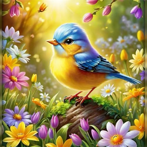 Puzzle 60 Teile Sonnenbeschienene Vögel Blumen,Puzzles für Erwachsene 60 Teile EIN Herausforderndes Geschicklichkeitsspiel,DIY Puzzlespiele für Die Ganze Familie,Männer Frauen für Geschenk von Zuooyi