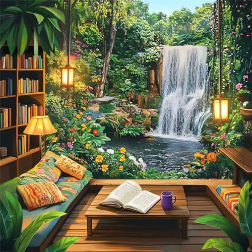 Puzzle 60 Teile Wasserfall Innenhof Szenerie,Puzzles für Erwachsene 60 Teile EIN Herausforderndes Geschicklichkeitsspiel,DIY Puzzlespiele für Die Ganze Familie,Männer Frauen für Geschenk Puzzle 60 Teile Wasserfall Innenhof Szenerie,Puzzles für Erwachsene 60 Teile EIN Herausforderndes Geschicklichkeitsspiel,DIY Puzzlespiele für Die Ganze Familie,Männer Frauen für Geschenk von Zuooyi