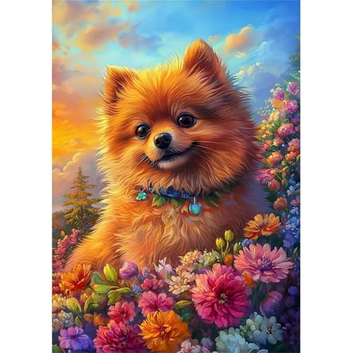 Puzzle 700,Puzzles für Erwachsene,Braune Hundeblume Puzzles für Kinder DIY Kit Holzspielzeug Unique Gift Home Decor Framed von Zuooyi