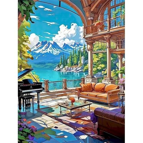 Puzzle 700,Puzzles für Erwachsene,Zimmer mit Meerblick Puzzles für Kinder DIY Kit Holzspielzeug Unique Gift Home Decor Frameless von Zuooyi