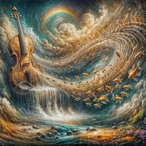 Puzzle 90 Teile für Erwachsene Cello Cloud Koi,30x30cm Klassisches Puzzles Lernspiel für Erwachsene,Bunte Kunstwerk Puzzle,Wunderschönes Dekoration Puzzles Geschenke von Zuooyi