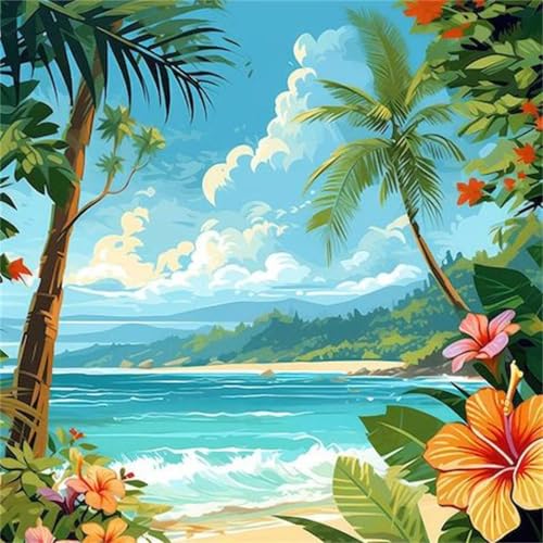 Puzzle 90 Teile für Erwachsene Frischer Meerblick,30x30cm Klassisches Puzzles Lernspiel für Erwachsene,Bunte Kunstwerk Puzzle,Wunderschönes Dekoration Puzzles Geschenke von Zuooyi