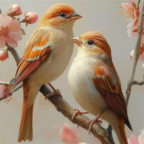 Puzzle 90 Teile für Erwachsene Niedlicher Spatz,30x30cm Klassisches Puzzles Lernspiel für Erwachsene,Bunte Kunstwerk Puzzle,Wunderschönes Dekoration Puzzles Geschenke von Zuooyi