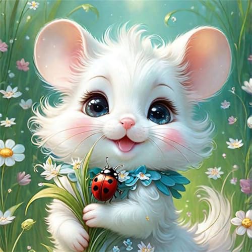Puzzle 90 Teile für Erwachsene Niedliches Mausgras,30x30cm Klassisches Puzzles Lernspiel für Erwachsene,Bunte Kunstwerk Puzzle,Wunderschönes Dekoration Puzzles Geschenke von Zuooyi