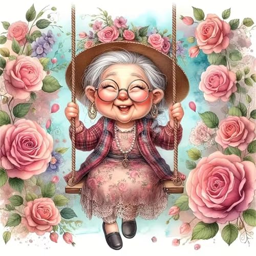 Puzzle 90 Teile für Erwachsene Rose Glückliche Oma,30x30cm Klassisches Puzzles Lernspiel für Erwachsene,Bunte Kunstwerk Puzzle,Wunderschönes Dekoration Puzzles Geschenke Puzzle 90 Teile für Erwachsene Rose Glückliche Oma,30x30cm Klassisches Puzzles Lernspiel für Erwachsene,Bunte Kunstwerk Puzzle,Wunderschönes Dekoration Puzzles Geschenke von Zuooyi