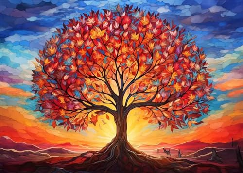 Puzzle Erwachsene 1000 Teile,Baum Puzzle Adults,Puzzles für Erwachsene Lernspiel Herausforderungsspielzeug für Gift Home Decor Framed Puzzle Erwachsene 1000 Teile,Baum Puzzle Adults,Puzzles für Erwachsene Lernspiel Herausforderungsspielzeug für Gift Home Decor Framed von Zuooyi