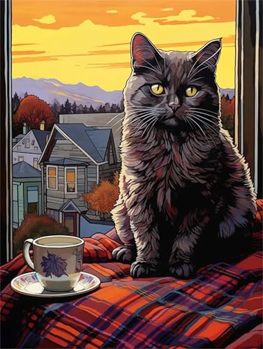 Puzzle Erwachsene 1000 Teile,Black Cat Kaffee Puzzle Adults,Puzzles für Erwachsene Lernspiel Herausforderungsspielzeug für Gift Home Decor Frameless Puzzle Erwachsene 1000 Teile,Black Cat Kaffee Puzzle Adults,Puzzles für Erwachsene Lernspiel Herausforderungsspielzeug für Gift Home Decor Frameless von Zuooyi