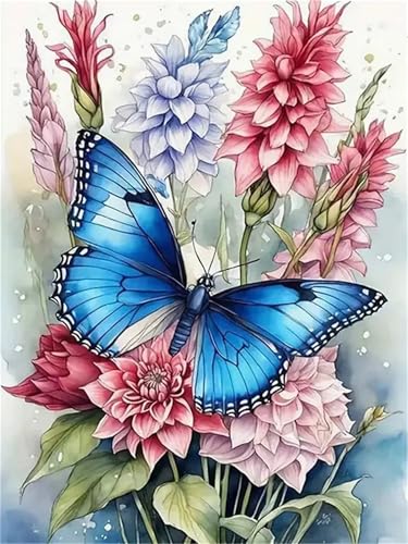 Puzzle Erwachsene 1000 Teile,Blaue Schmetterlingsblume Puzzle Adults,Puzzles für Erwachsene Lernspiel Herausforderungsspielzeug für Gift Home Decor Frameless Puzzle Erwachsene 1000 Teile,Blaue Schmetterlingsblume Puzzle Adults,Puzzles für Erwachsene Lernspiel Herausforderungsspielzeug für Gift Home Decor Frameless von Zuooyi