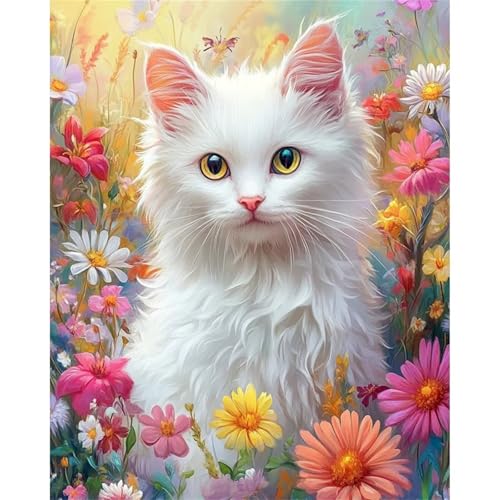 Puzzle Erwachsene 1000 Teile,Daisy Cat Puzzle Adults,Puzzles für Erwachsene Lernspiel Herausforderungsspielzeug für Gift Home Decor Framed von Zuooyi