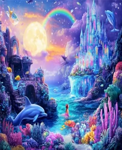 Puzzle Erwachsene 1000 Teile,Delphin-Regenbogenschloss Puzzle Adults,Puzzles für Erwachsene Lernspiel Herausforderungsspielzeug für Gift Home Decor Framed Puzzle Erwachsene 1000 Teile,Delphin-Regenbogenschloss Puzzle Adults,Puzzles für Erwachsene Lernspiel Herausforderungsspielzeug für Gift Home Decor Framed von Zuooyi
