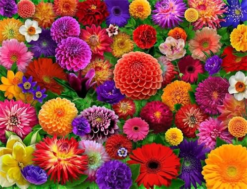 Puzzle Erwachsene 1000 Teile,Fantasieblume Puzzle Adults,Puzzles für Erwachsene Lernspiel Herausforderungsspielzeug für Gift Home Decor Frameless von Zuooyi