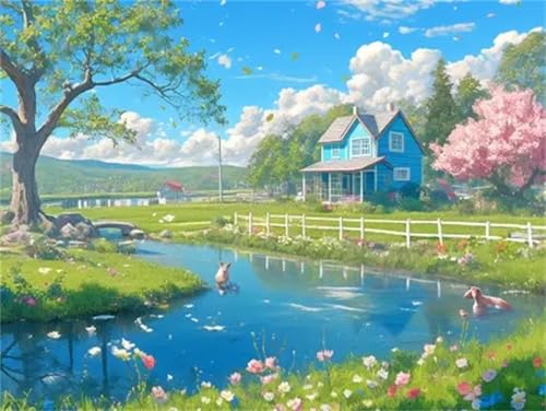 Puzzle Erwachsene 1000 Teile,Frühlingslandschaft Puzzle Adults,Puzzles für Erwachsene Lernspiel Herausforderungsspielzeug für Gift Home Decor Framed Puzzle Erwachsene 1000 Teile,Frühlingslandschaft Puzzle Adults,Puzzles für Erwachsene Lernspiel Herausforderungsspielzeug für Gift Home Decor Framed von Zuooyi