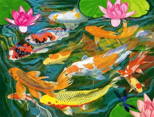 Puzzle Erwachsene 1000 Teile,Goldfisch Puzzle Adults,Puzzles für Erwachsene Lernspiel Herausforderungsspielzeug für Gift Home Decor Frameless Puzzle Erwachsene 1000 Teile,Goldfisch Puzzle Adults,Puzzles für Erwachsene Lernspiel Herausforderungsspielzeug für Gift Home Decor Frameless von Zuooyi