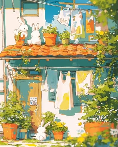 Puzzle Erwachsene 1000 Teile,Kaninchenhaus Puzzle Adults,Puzzles für Erwachsene Lernspiel Herausforderungsspielzeug für Gift Home Decor Framed von Zuooyi