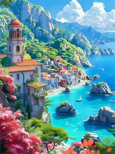 Puzzle Erwachsene 1000 Teile,Küstenarchitektur Puzzle Adults,Puzzles für Erwachsene Lernspiel Herausforderungsspielzeug für Gift Home Decor Frameless Puzzle Erwachsene 1000 Teile,Küstenarchitektur Puzzle Adults,Puzzles für Erwachsene Lernspiel Herausforderungsspielzeug für Gift Home Decor Frameless von Zuooyi