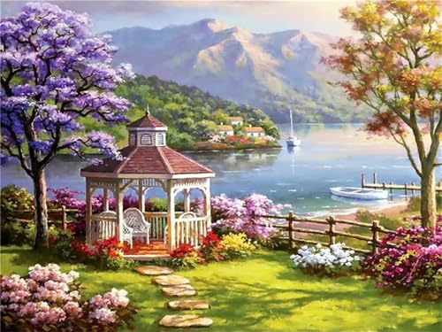 Puzzle Erwachsene 1000 Teile,Lakeside Pavilion Tree Puzzle Adults,Puzzles für Erwachsene Lernspiel Herausforderungsspielzeug für Gift Home Decor Framed Puzzle Erwachsene 1000 Teile,Lakeside Pavilion Tree Puzzle Adults,Puzzles für Erwachsene Lernspiel Herausforderungsspielzeug für Gift Home Decor Framed von Zuooyi