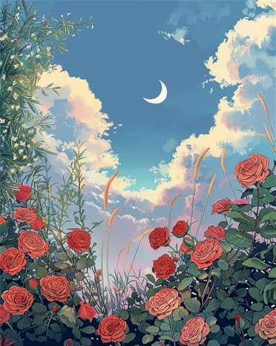 Puzzle Erwachsene 1000 Teile,Rosennacht Puzzle Adults,Puzzles für Erwachsene Lernspiel Herausforderungsspielzeug für Gift Home Decor Frameless von Zuooyi