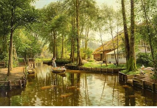 Puzzle Erwachsene 1000 Teile,Waldrudern Puzzle Adults,Puzzles für Erwachsene Lernspiel Herausforderungsspielzeug für Gift Home Decor Frameless von Zuooyi