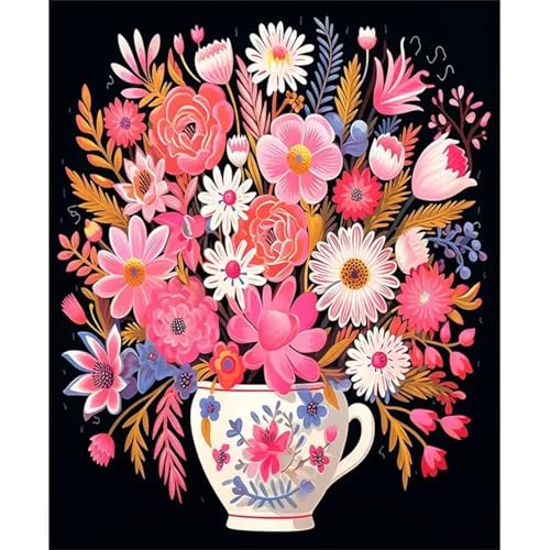 Puzzle Erwachsene 120 Teile,Abstrakte Blumenvase Puzzle Adults,Puzzles für Erwachsene Lernspiel Herausforderungsspielzeug für Gift Home Decor Frameless von Zuooyi