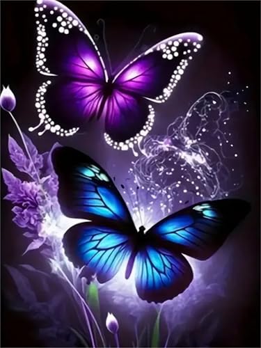 Puzzle Erwachsene 120 Teile,Blauer und violetter Schmetterling Puzzle Adults,Puzzles für Erwachsene Lernspiel Herausforderungsspielzeug für Gift Home Decor Frameless von Zuooyi